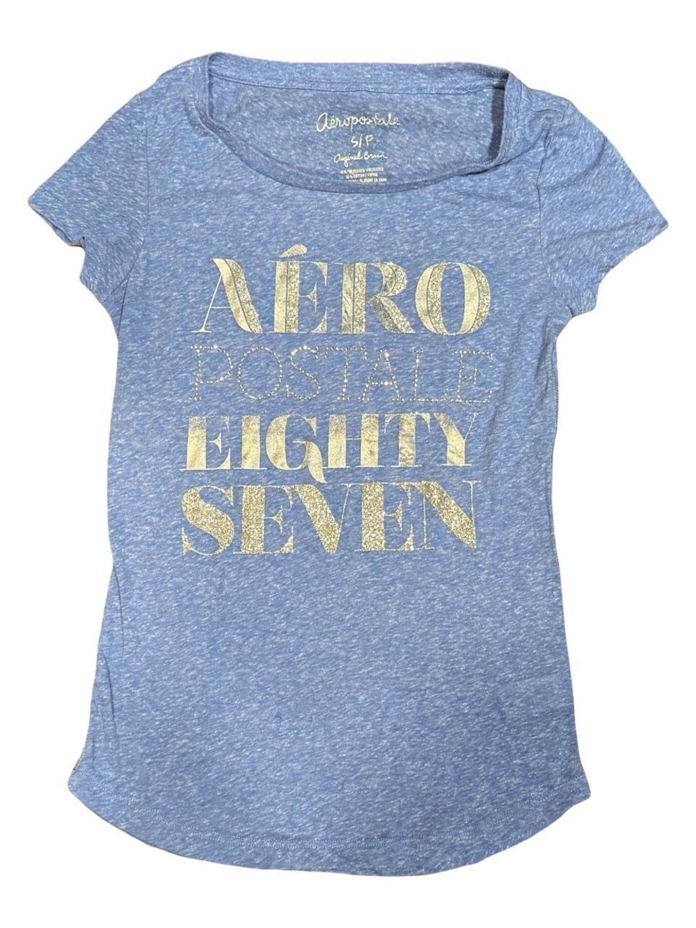 Y2K Aeropostale Logo Blue Tee
